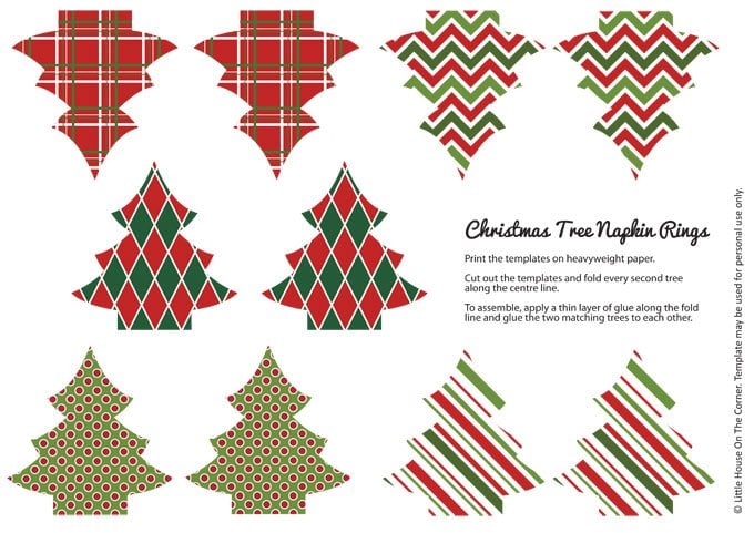 DIY Christmas Napkin Rings (Free Printable)