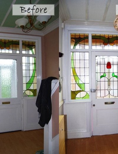 Front Door Before and After
