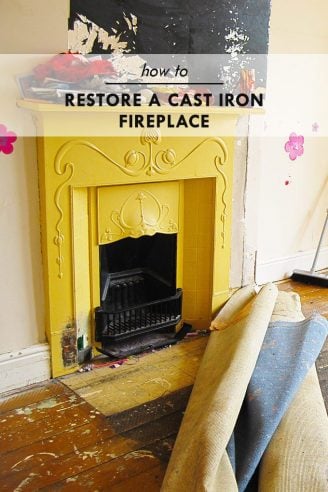 How To Restore A Cast Iron Fireplace - Edwardian and Victorian Fireplace Restoration - Little House On The Corner