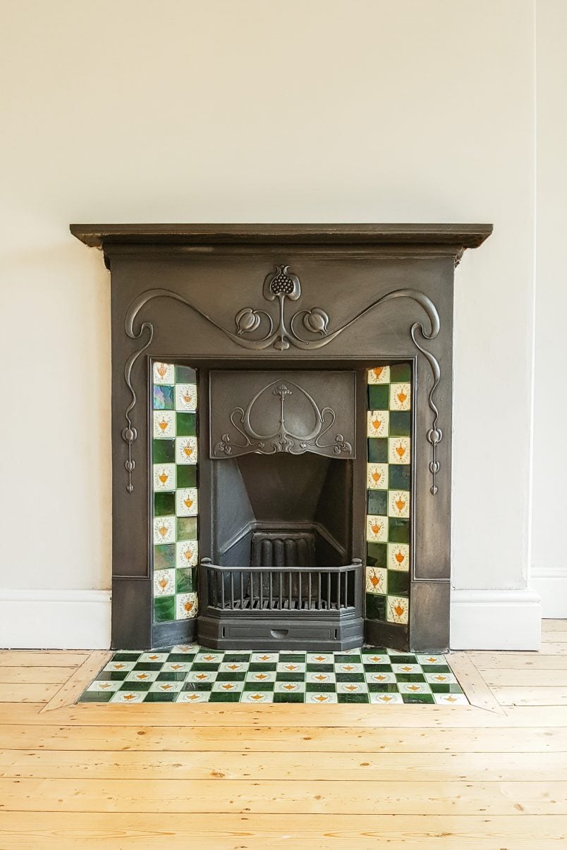 How To Re A Cast Iron Fireplace, How To Clean Black Metal Fireplace Surround