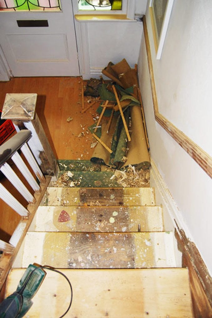 Edwardian Staircase Restoration - In Progress - Little House On The Corner