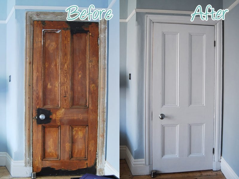 Edwardian Door Before and After