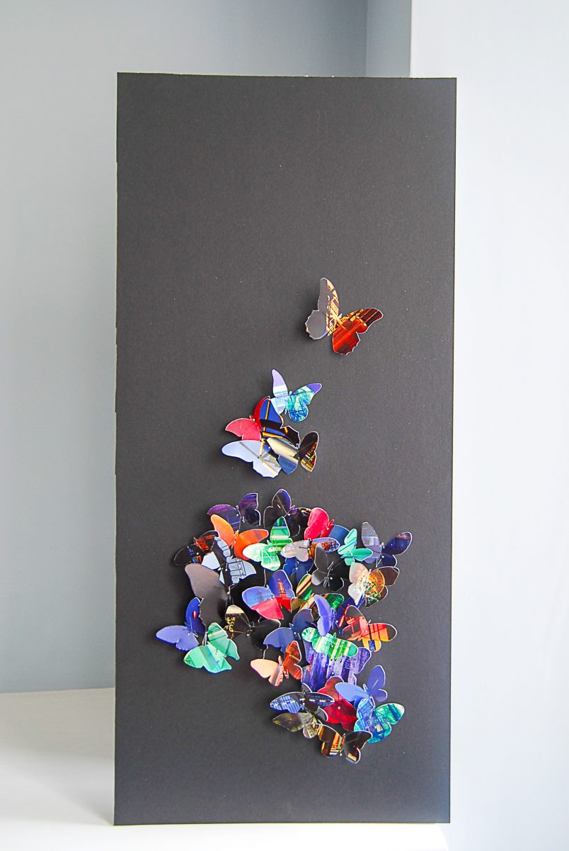 Handmade 3D butterfly art