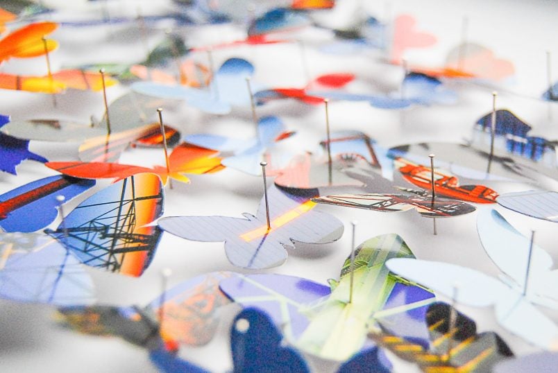 Handmade Butterfly Art Out Of A Colourful Paper