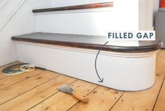 Filled Gap Between Floor and Baseboard - Skirtingboard