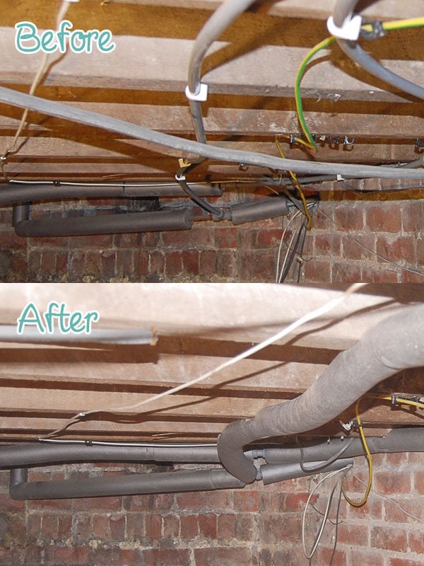 Insulating pipes