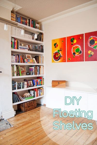 Diy Floating Shelves Little House On, Diy Floating Shelves Next To Fireplace