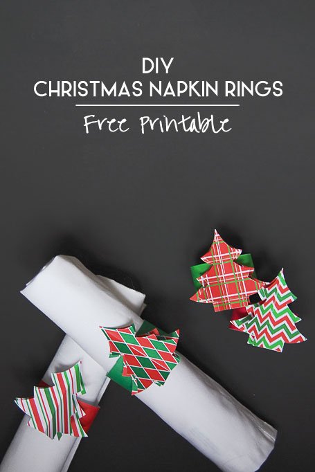 DIY Christmas Napkin Ring Printable