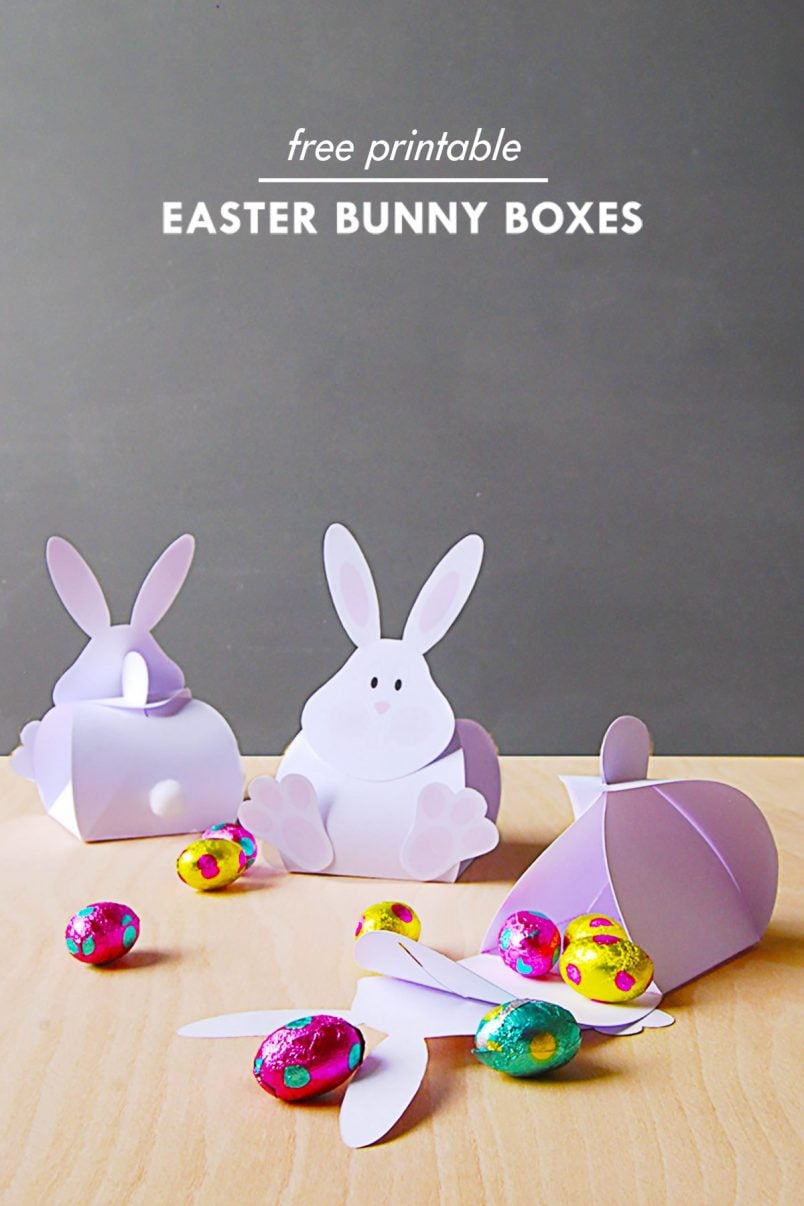 DIY Easter Bunny Boxes | Free Printable | Little House On The Corner