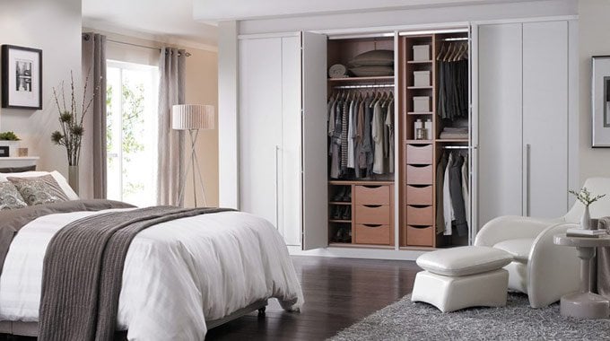 wardrobe with bi-fold doors
