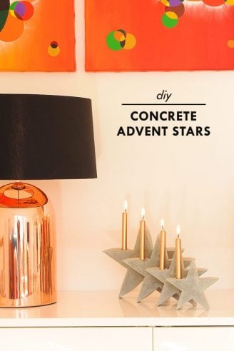 DIY Concrete Advent Stars | Little House On The Corner