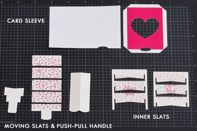 DIY Push and Pull Valentine's Card - Free Printable - All Parts - Little House On The Corner