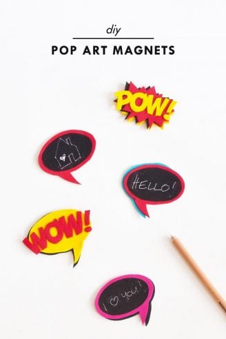 DIY Pop Art Magnets - Make Your Own Magnets - Personalise With Chalkboard Paint