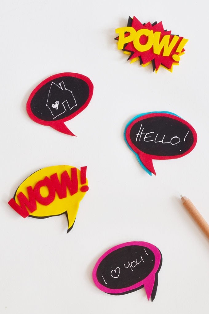 DIY Pop Art Magnets with Chalkboard Area To Personalise