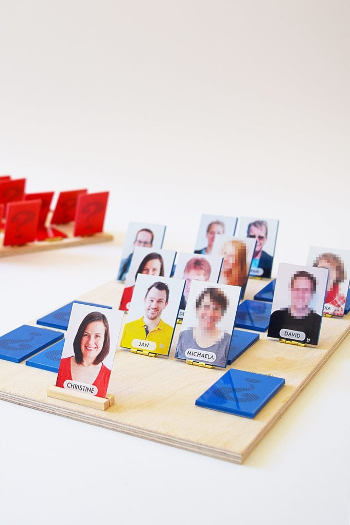 DIY Guess Who Game - Setting Out Board | Little House On The Corner