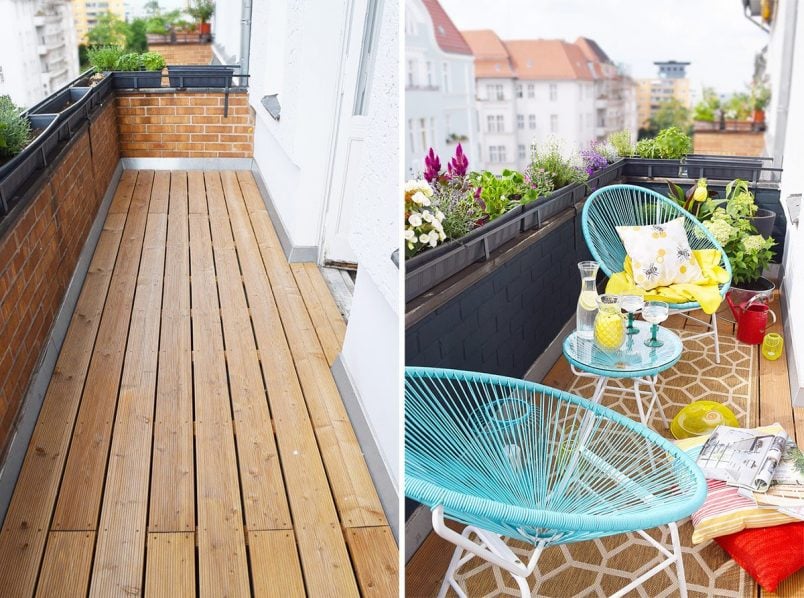 Cosy City Centre Balcony Before & After | Little House On The Corner