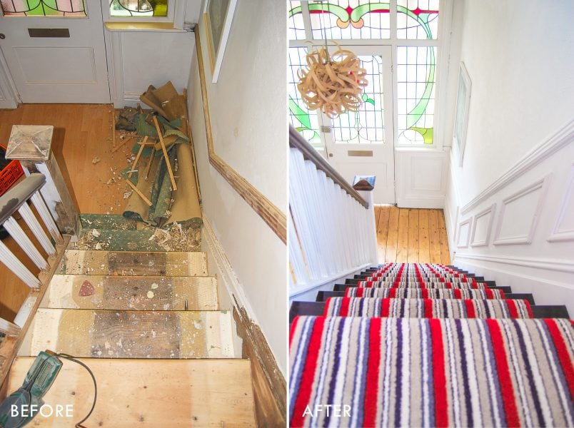 Staircase Before & After | Little House On The Corner