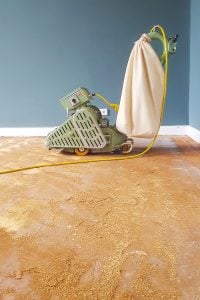 Floorsanding In Progress - 16 Grit Paper | Little House On The Corner