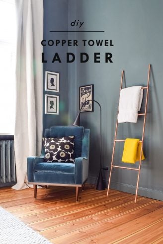 DIY Copper Towel Ladder | Little House On The Corner