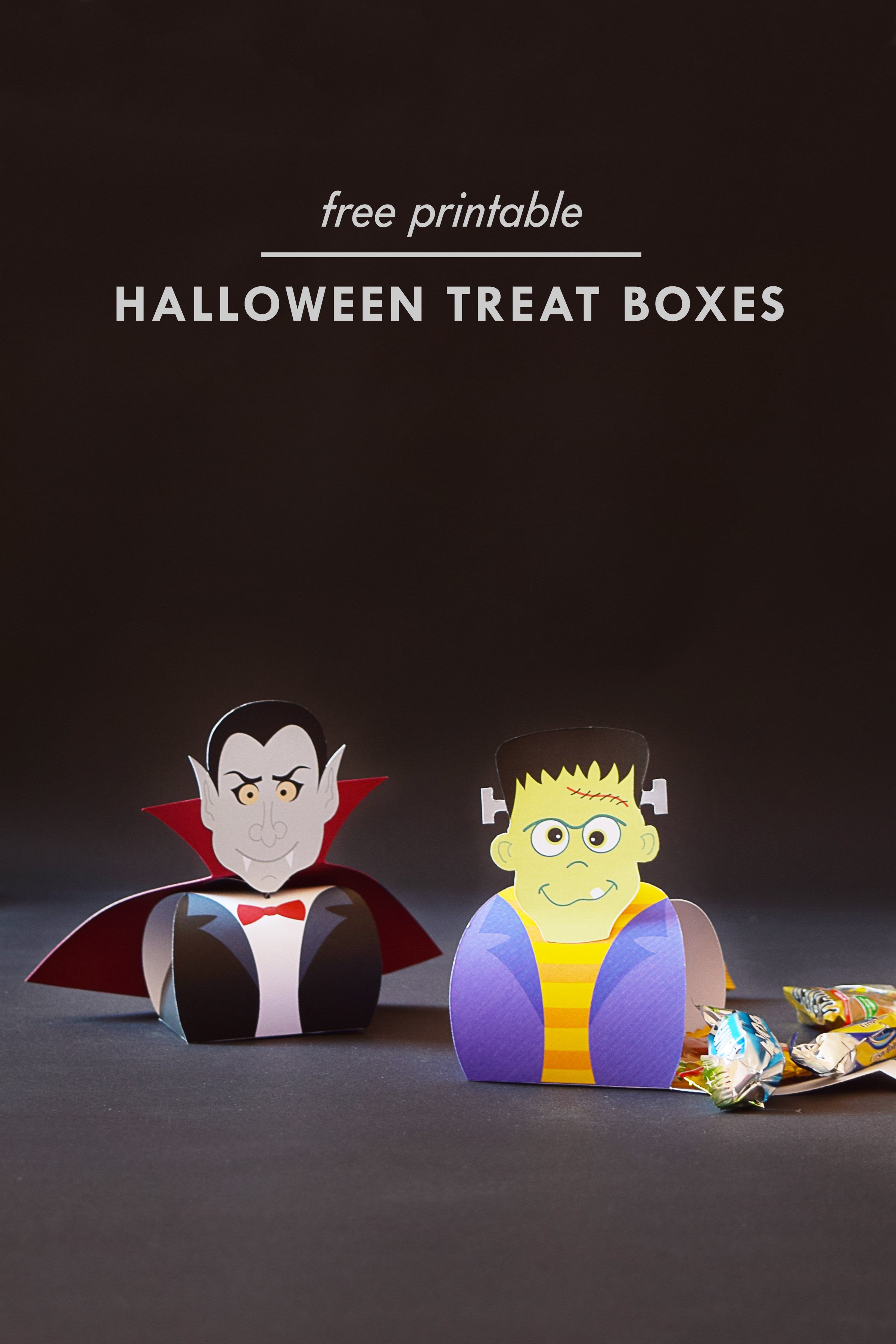 DIY Halloween Treat Boxes | Free Printable | Little House On The Corner
