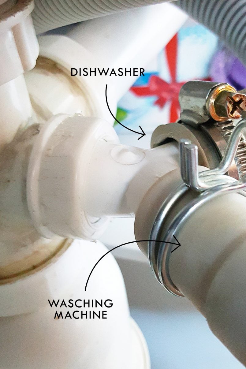 Y-Pipe Connecting Dishwasher & Washing Machine | Little House On The Corner