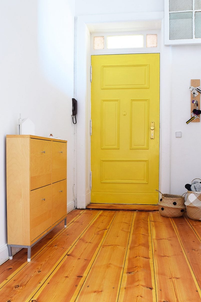 Yellow Front Door With Panelling | Little House On The Corner
