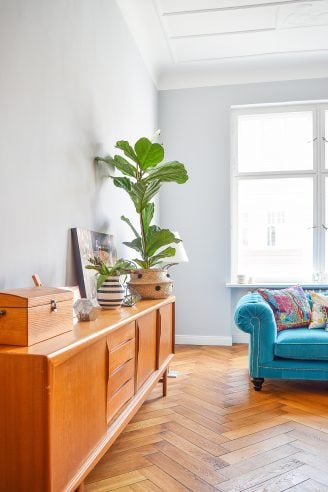 Living Room with Mid-Century Sideboard | Little House On The Corner