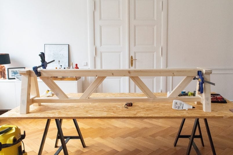 DIY Dining Room Bench - Assemble | Little House On The Corner
