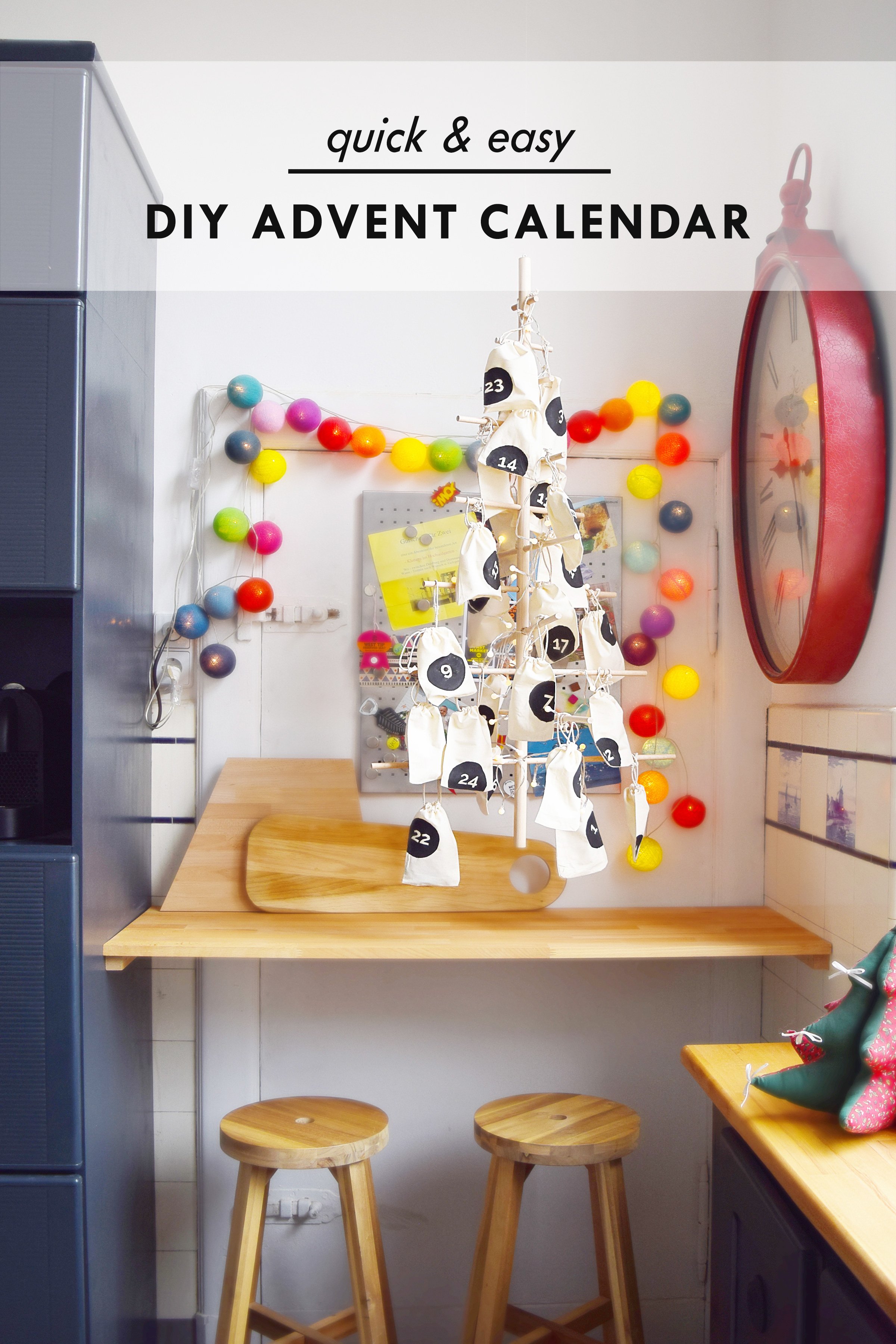 Last Minute DIY Christmas Tree Advent Calendar Little House On The Corner