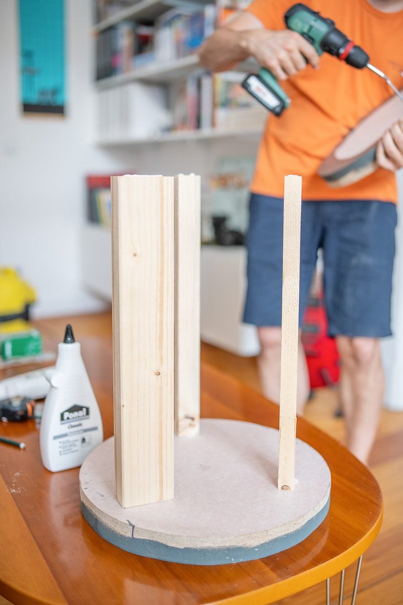 DIY Ribbed Side Table - Assembling The Inner Table Structure