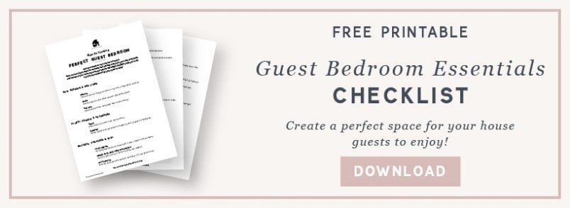 Guest Bedroom Essentials Checklist - Free Printable