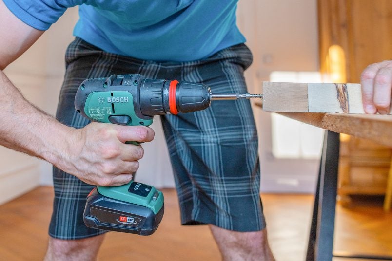 DIY Upholstered Ottoman with Cordless Drill