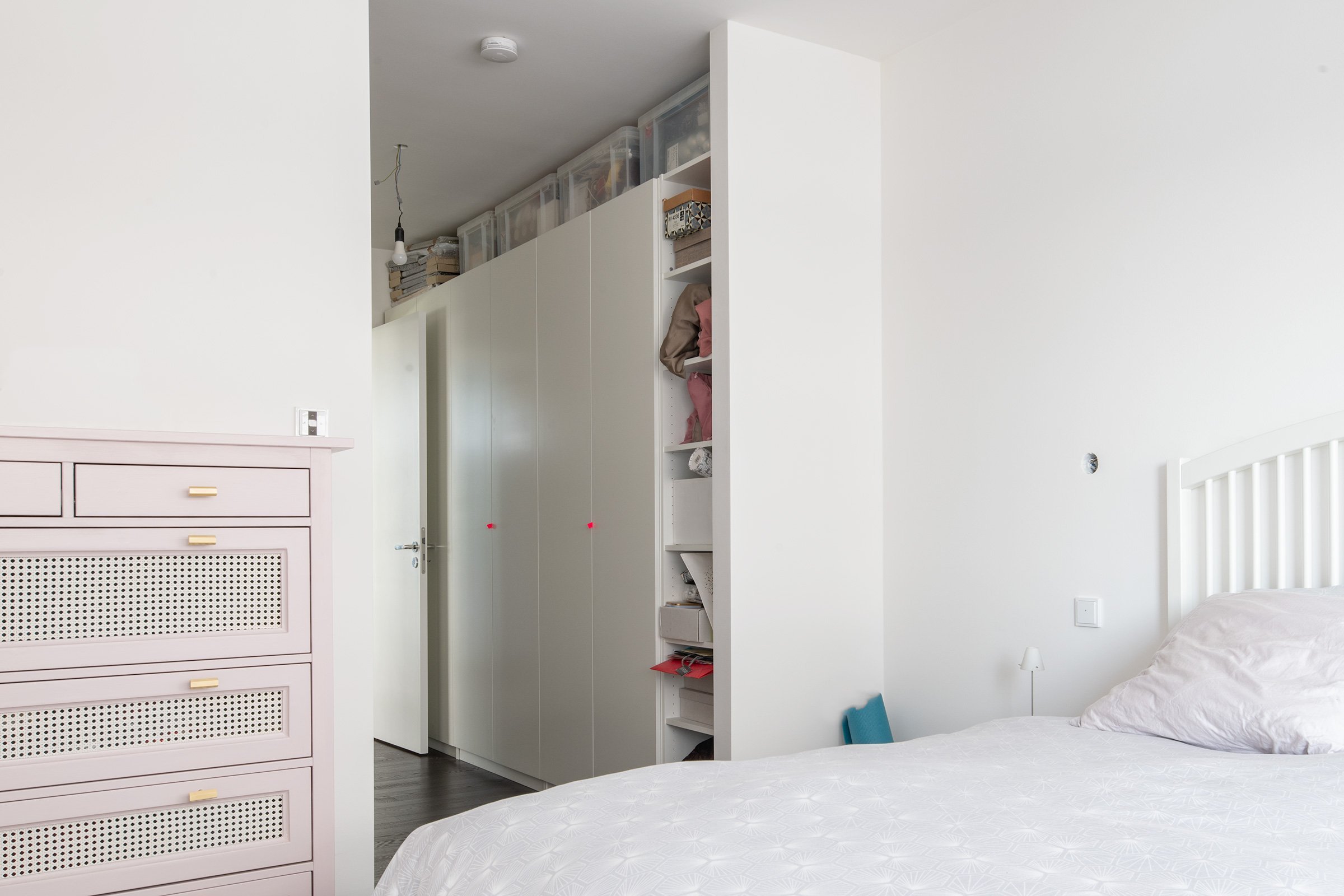 Bedroom in Modern Apartment - Pax Wardrobes In Progress