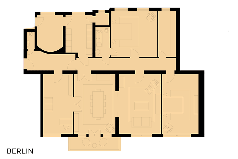 Little House On The Corner - Floorplans to Scale
