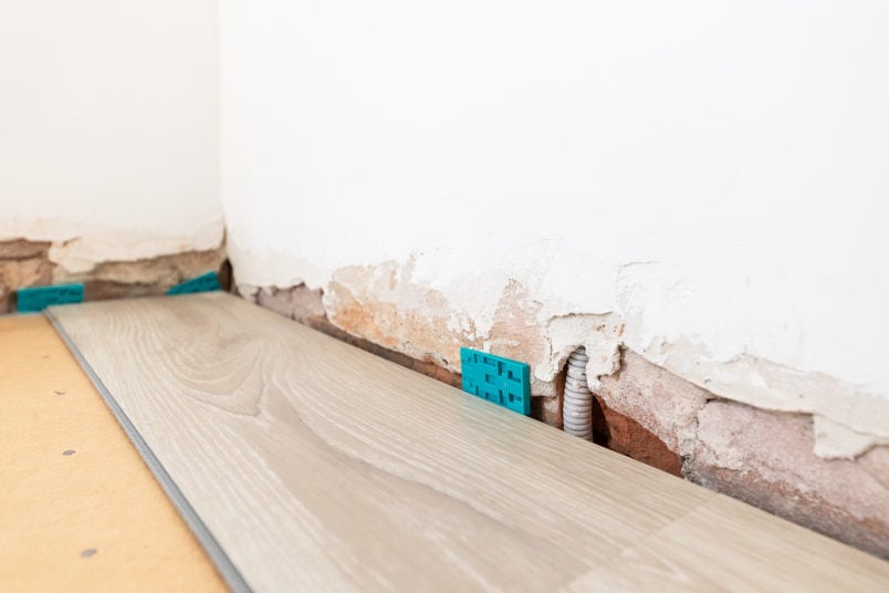 Adding Spacer to Vinyl Plank Floor - Little House On The Corner