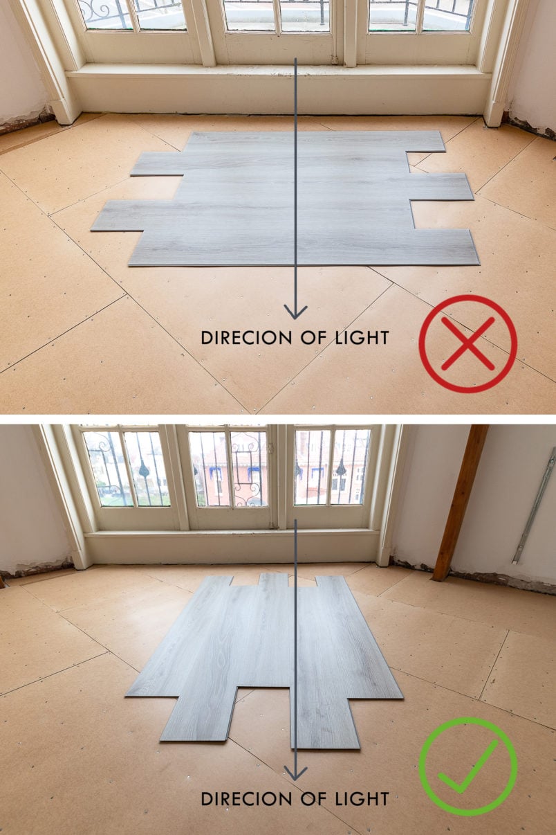In Which Direction To Lay A Vinyl Plank Floor - Little House On The Corner