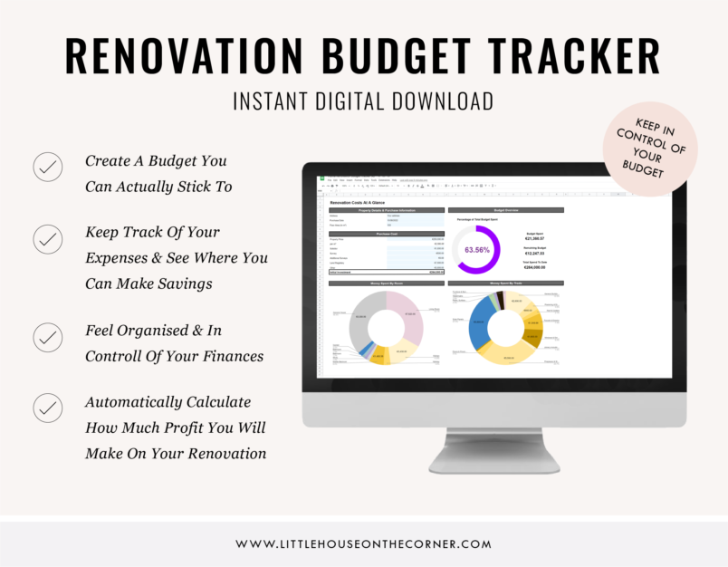 Renovatiaon Budget Tracker - Little House On The Corner