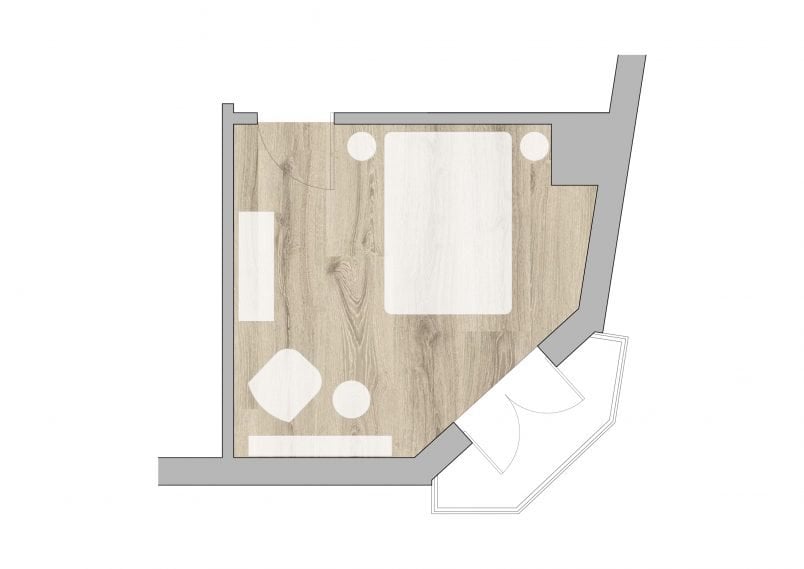 Floorplan Corner Guest Bedroom - Little House On The Corner