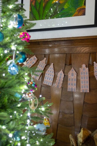 Printable Gingerbread House Garland for Christmas