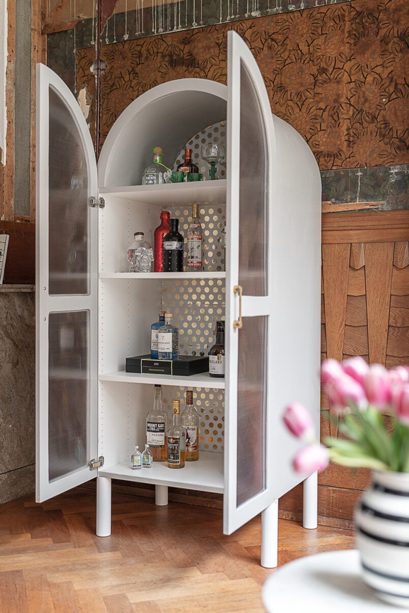 DIY Drinks Cabinet with Arched Top