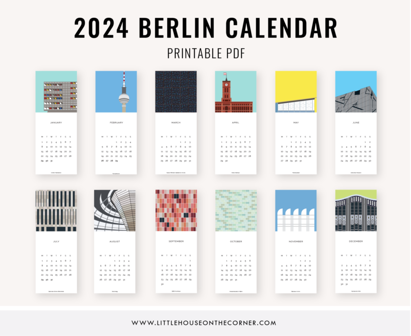 Iconic Berlin Buildings - 20024 Calendar