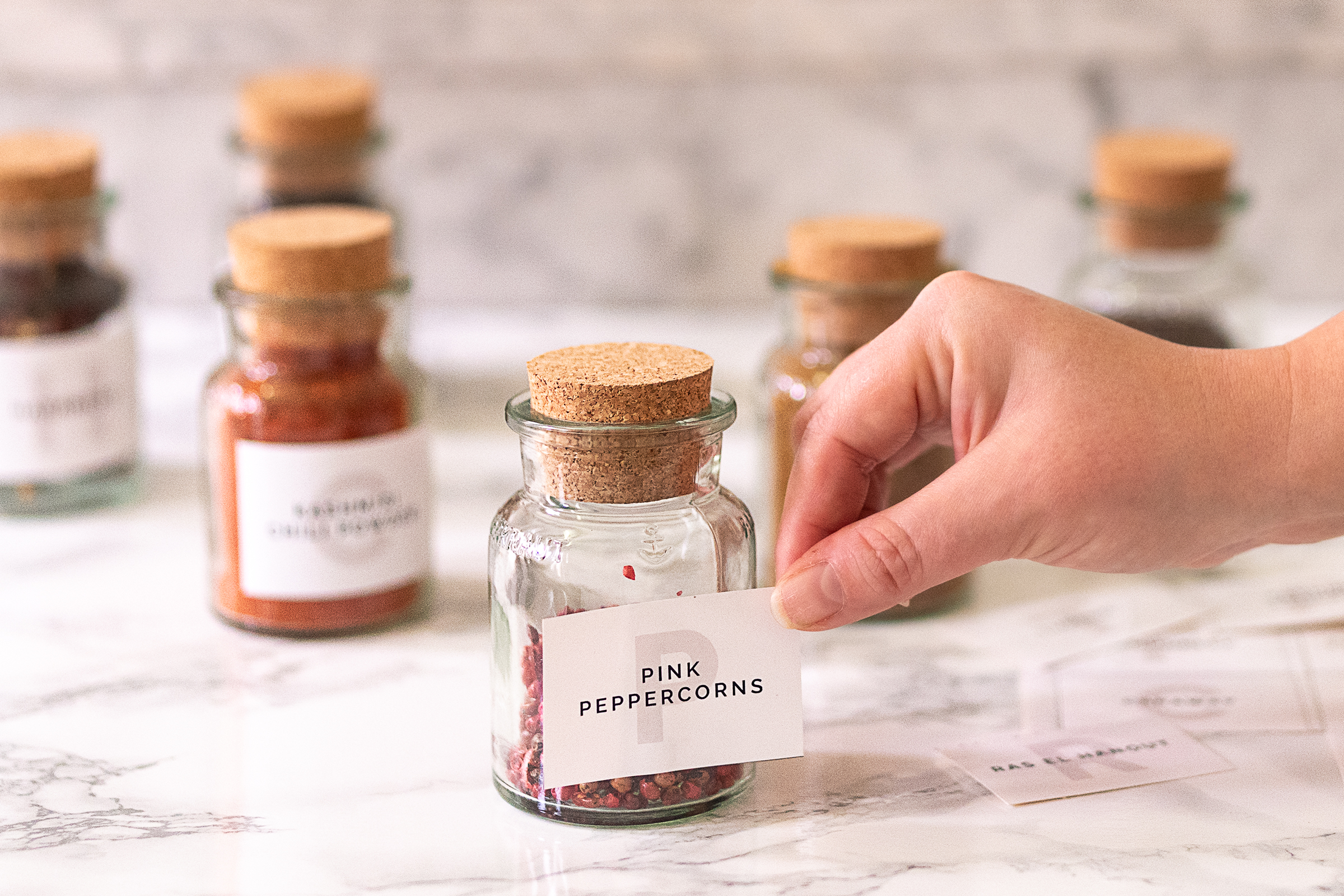 DIY Spice Drawer Organiser - free printable spice jar labels
