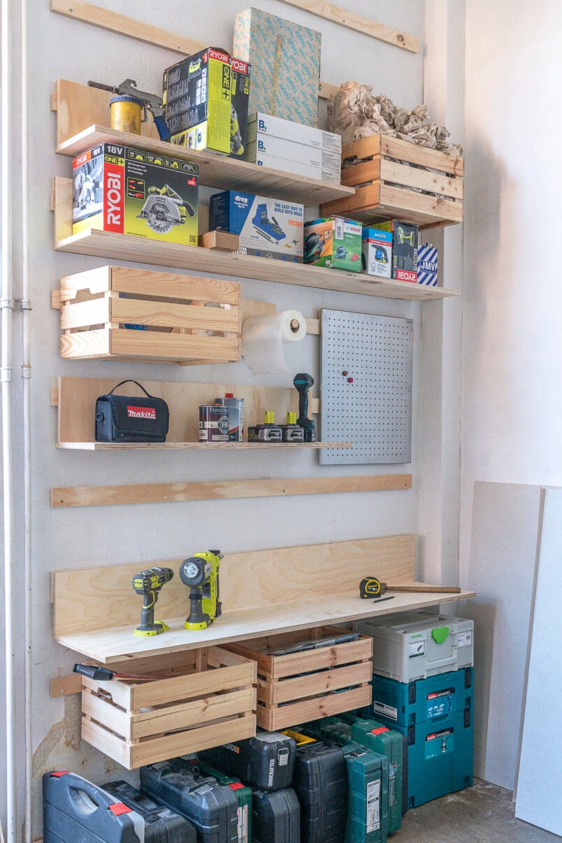 tool storage with french cleats